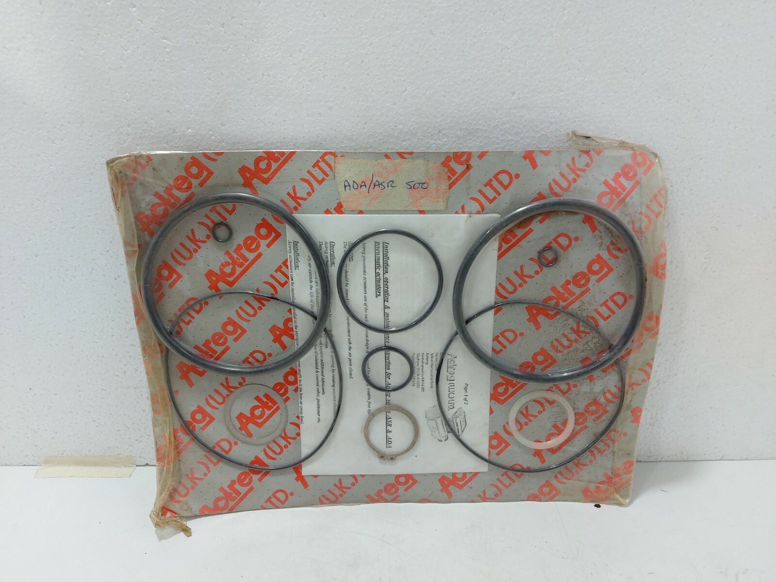 Actreg uk ADA/ASR 500 Spring Return Actuator Seals Aalborg 360775058 Seal B73