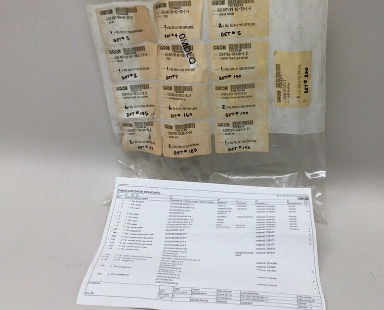 Grob W1052130D2 Block Assembly GU1407/09-00-88/1-7 Width 3″ x Length 15″ H4-3/4″