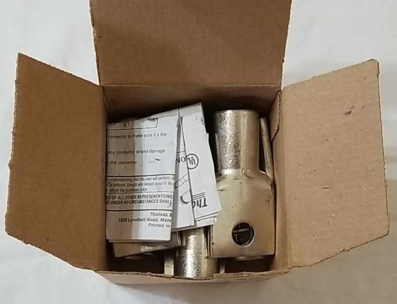 6 BlackBurn Copper Compression Lugs 1 Hole Short Barrel CTL500-12 500 kcmil Wire