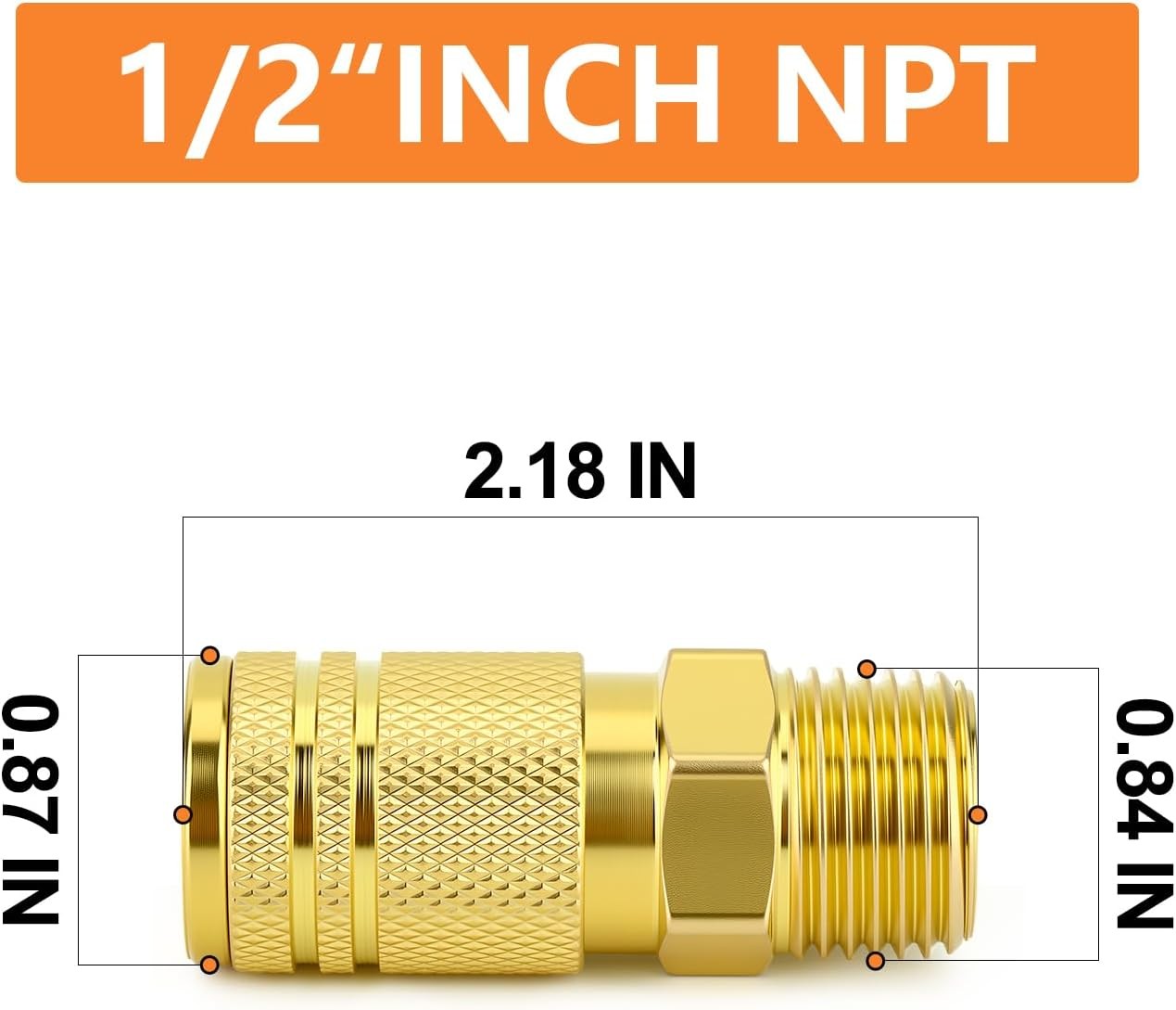 12PCS Brass Industrial Coupler Quick Connect for Air Tools and Equipment