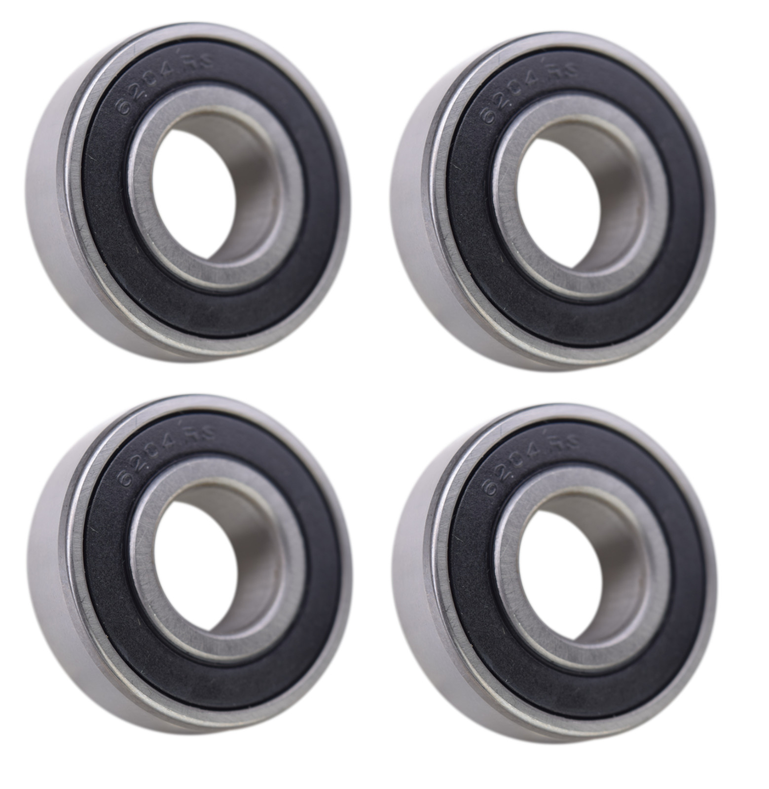 (4 Each) 6204-2RS, 6204LLU, 204PP Sealed Radial Ball Bearing 20X47X14 SpinCo