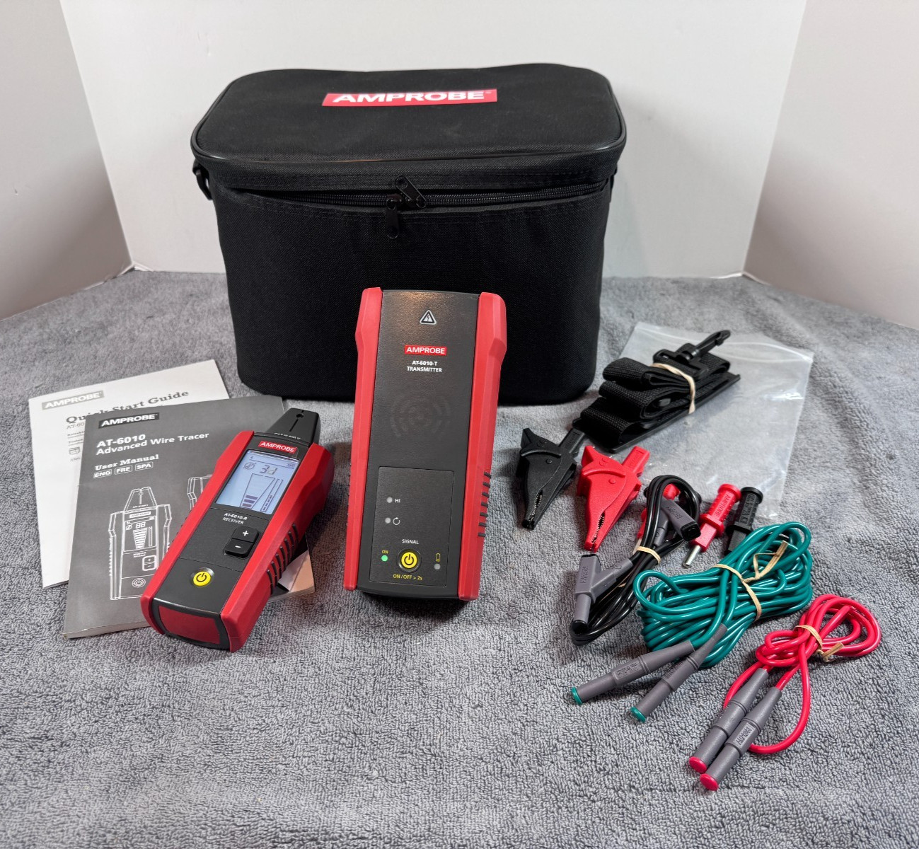 Mint – Amprobe AT-6010 Advanced Wire Tracer Kit CAT III 600V AT-6010-R AT-6010-T