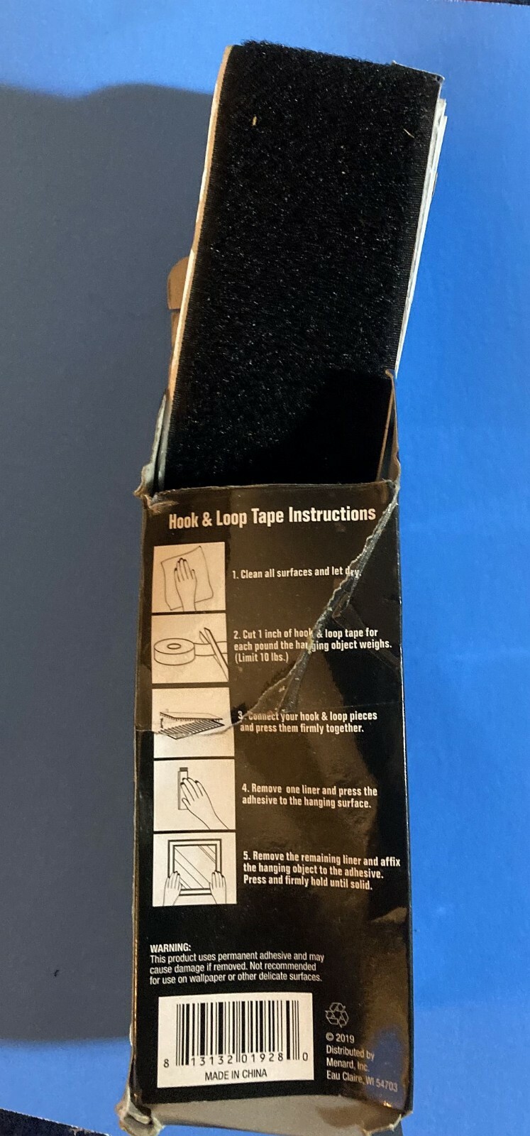 2″ X 10Ft Roll of Hook & Loop Fastener «Velco» Adhesive Back *NICE* Toolshop