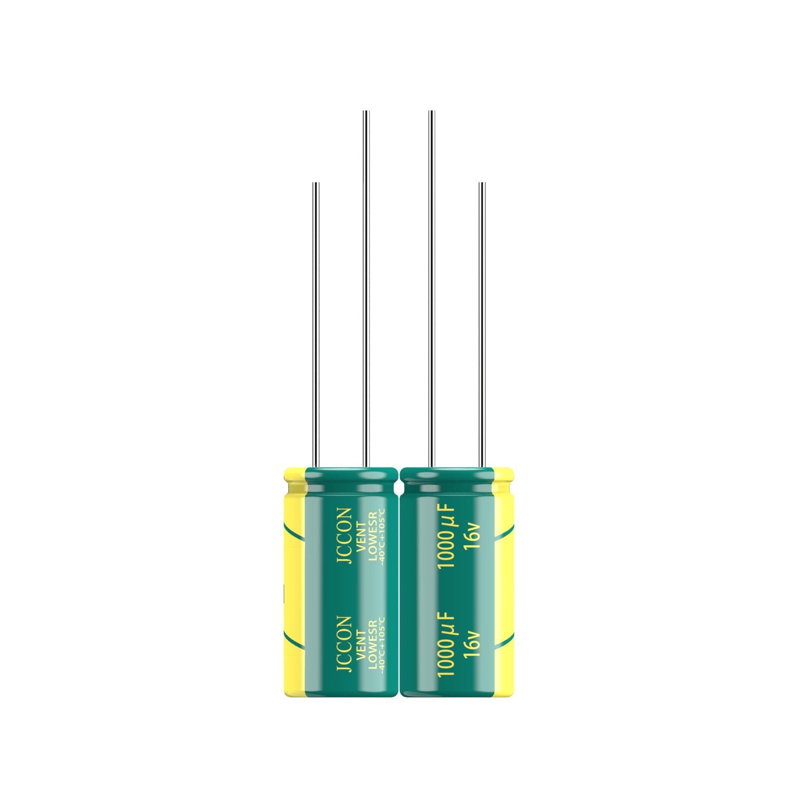 10-Pack 16V 1000uF Low ESR Electrolytic Capacitors 8x16mm (0.32×0.63in)