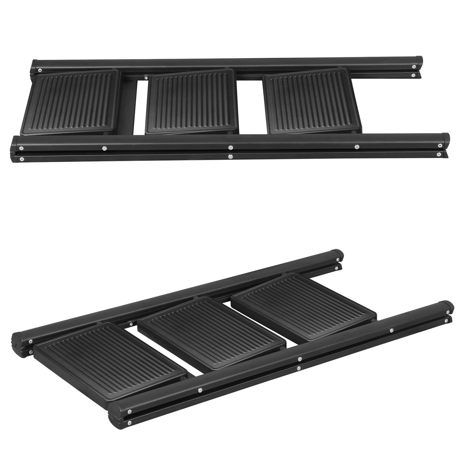 Step Ladder 3 Step Folding Step Stool 330 Lbs for Home Tall Kitchen/Closet Black