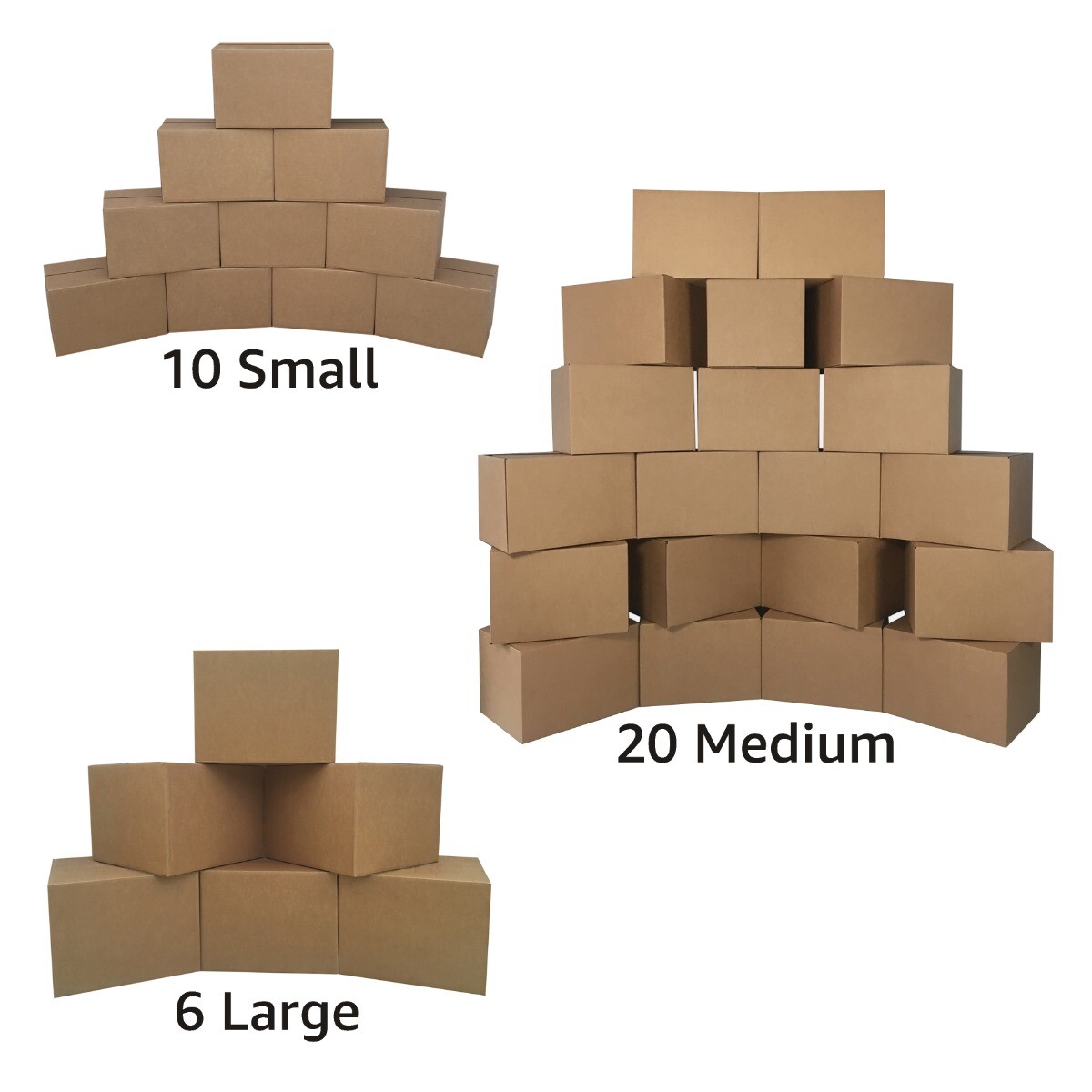 UBMOVE Moving Boxes 3 Room Economy Kit 36 Boxes & Packing Supplies