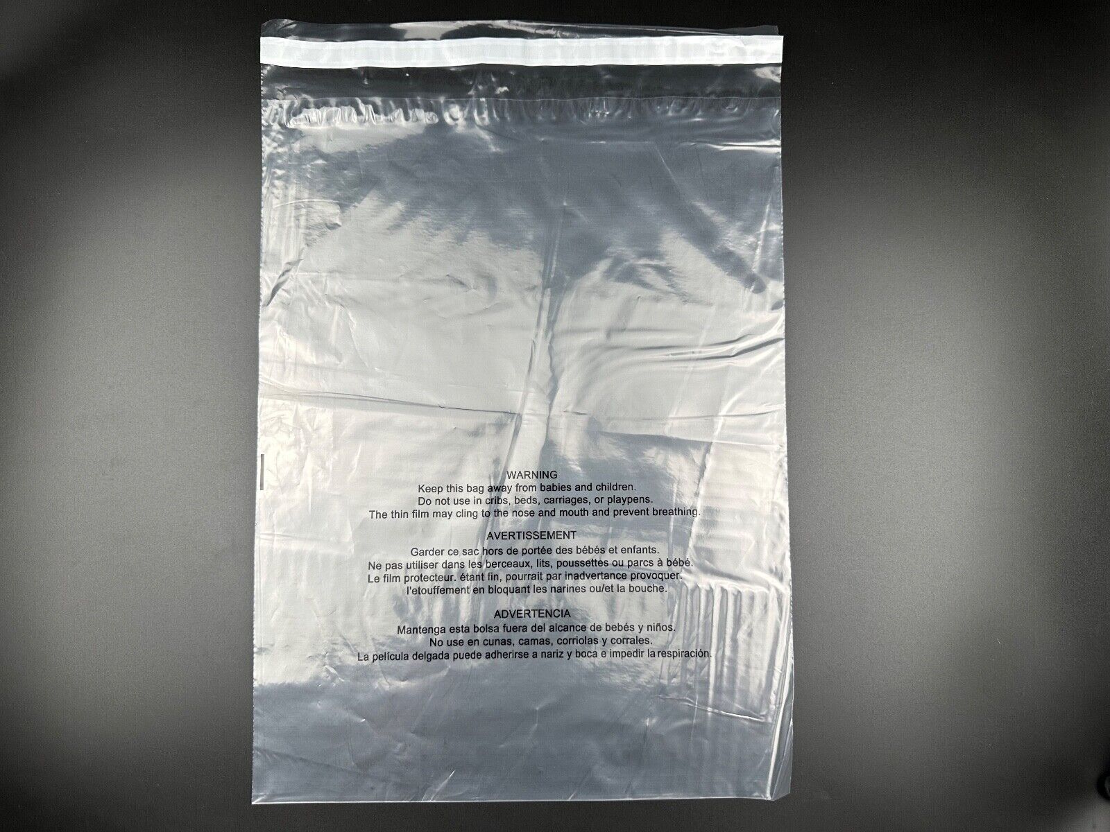Poly Bags Resealable Suffocation Warning Clear Merchandise 1.5 mil Shirt Apparel