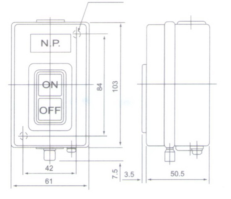 1PC 3 PHASES 3.7KW 30A ON/OFF Self-Locking POWER PUSHBUTTON SWITCH Fits TBSN-330