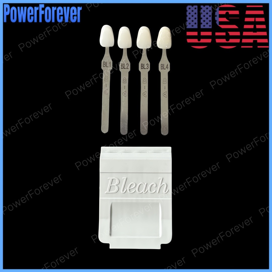Dental 4 Colors Bleached Shade Guide Bleach Chart Teeth Whitening Based Vita A-D