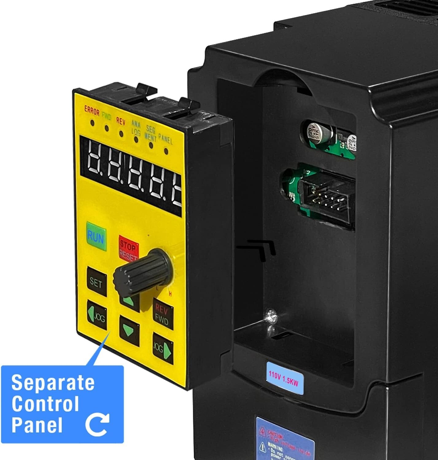 VFD 1.5KW 2HP 110V 1 Phase Input 3 Phase 0-400HZ Output 20A