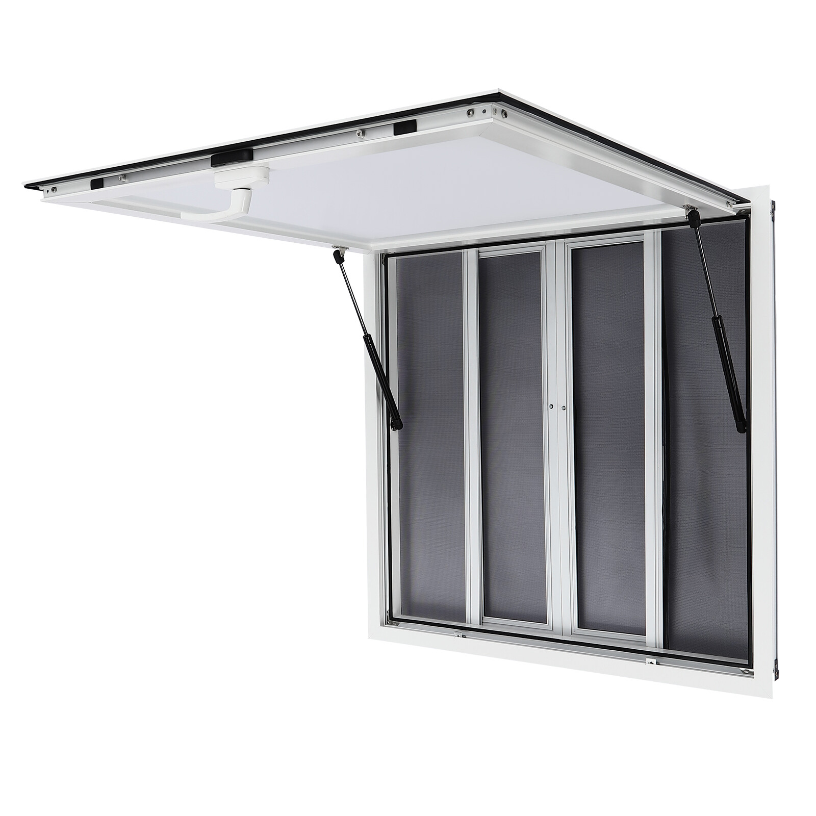 36″L x 36″W Concession Stand Serving Window Food Truck Service Awning w/ Hooks