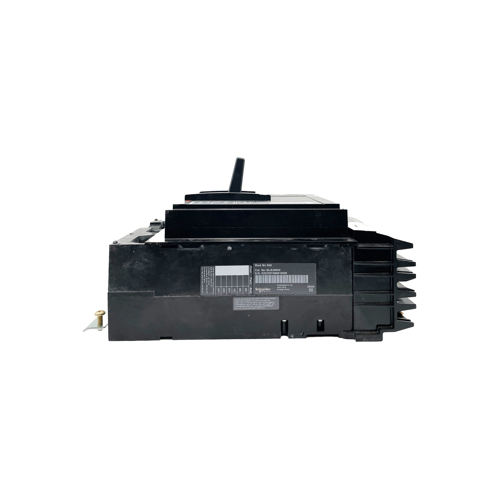 NIB – Square D – MJA36600 – Molded Case Circuit Breaker – 600A, 3-Phases, 600V