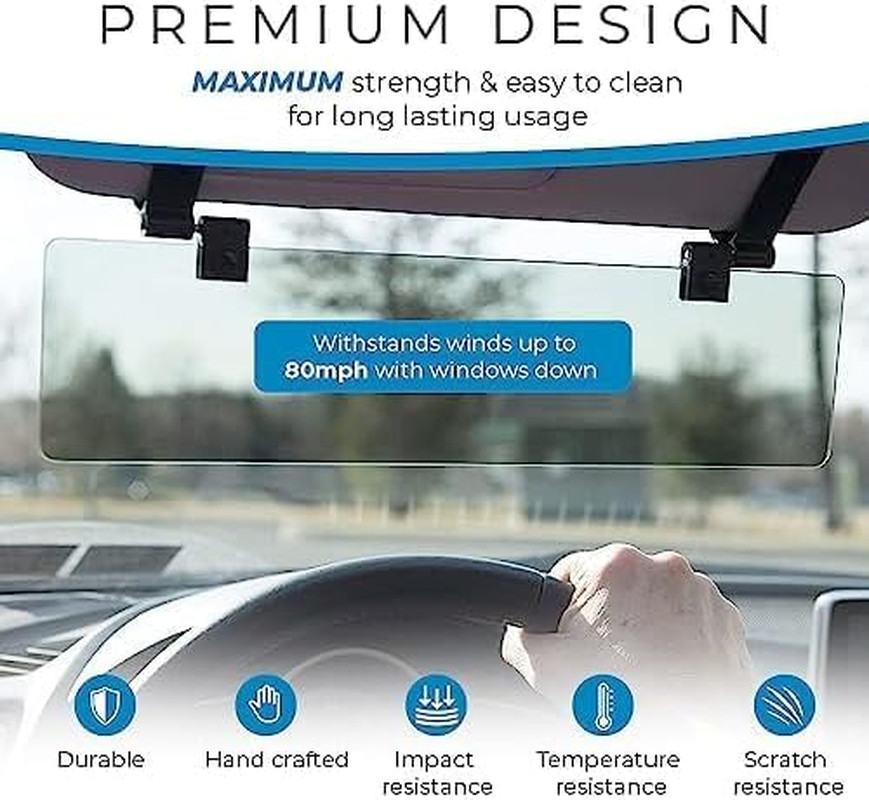 Glare Guard Professional-Grade Polarized Sun Visor Extender – Anti-Glare Sun Gla