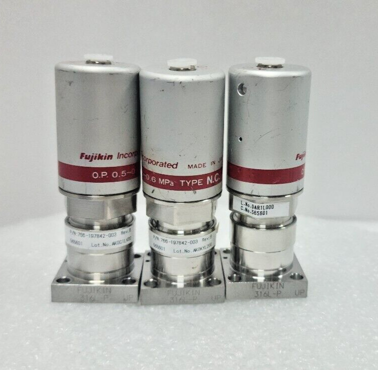 3pc LAM Research 766-197842-003 Rev B,Fujikin 565601 Diaphram Valve,Jp_,96433