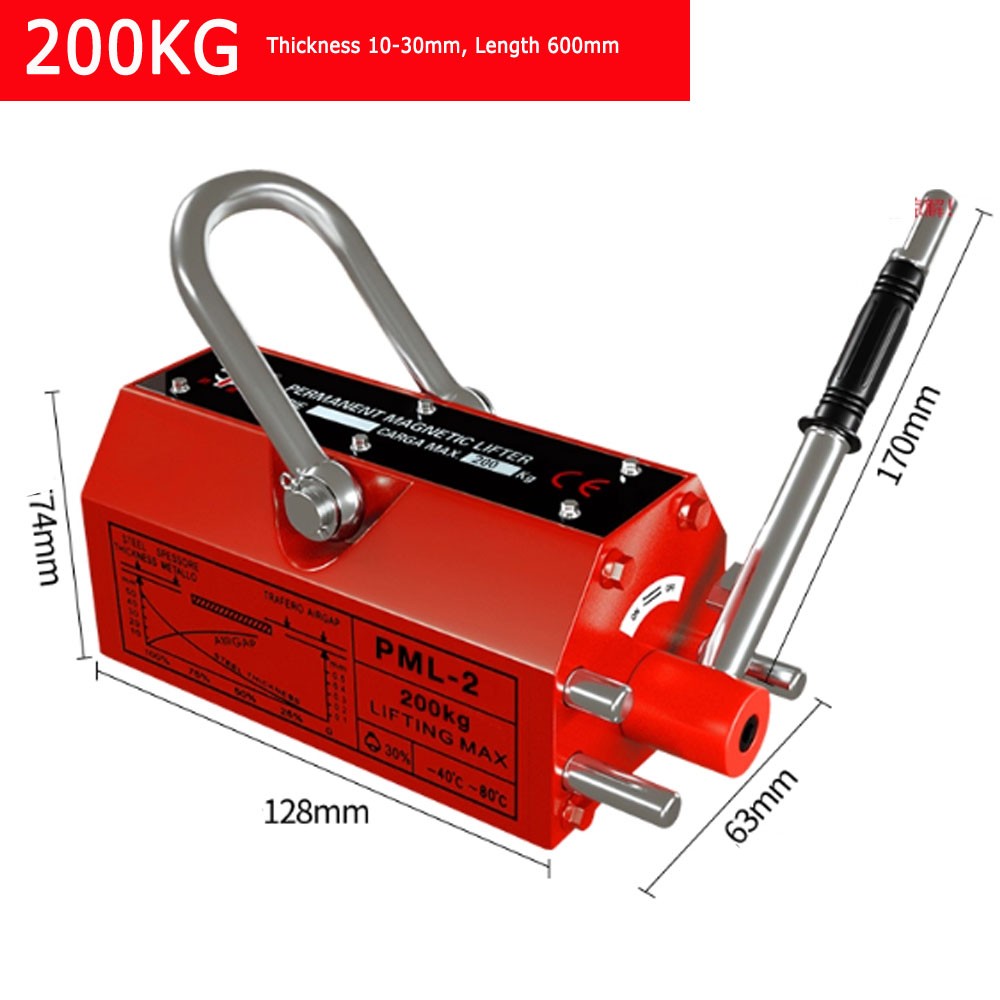 Permanent Magnetic Lifter Lifting Magnet 100/200/400/600 kg Neodymium Hoist