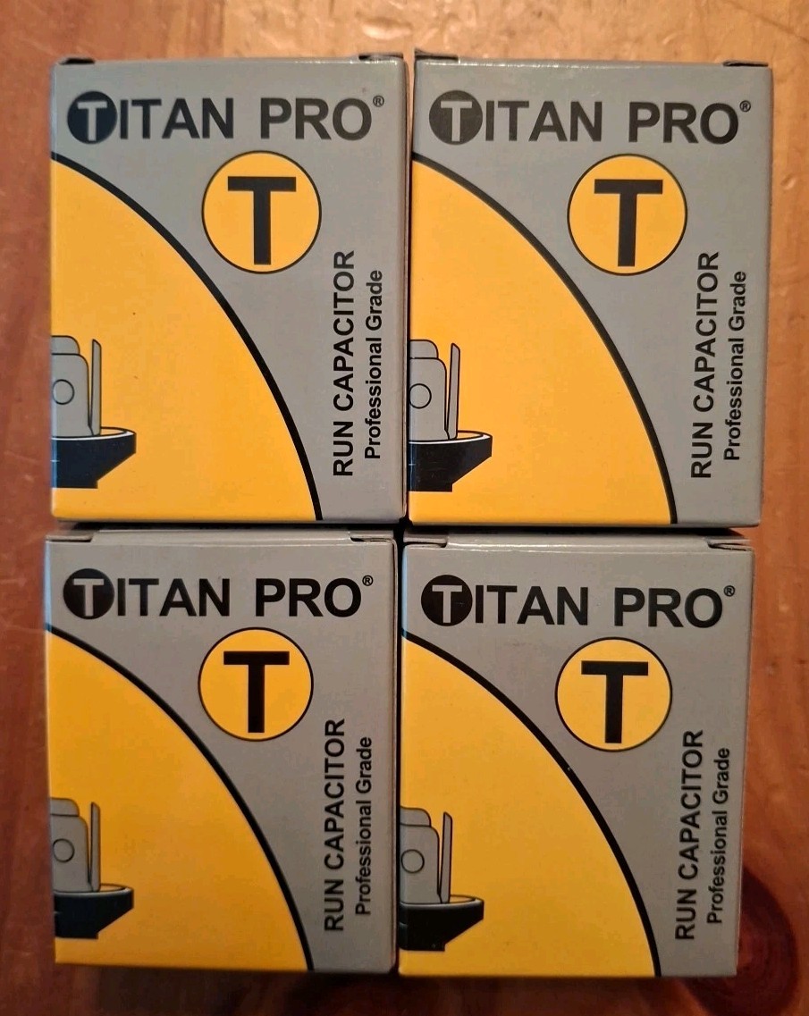 (4 Pack) Titan Pro TOCF7.5 HVAC Motor Run Oval Capacitor 7.5 MFD/UF 440/370 V