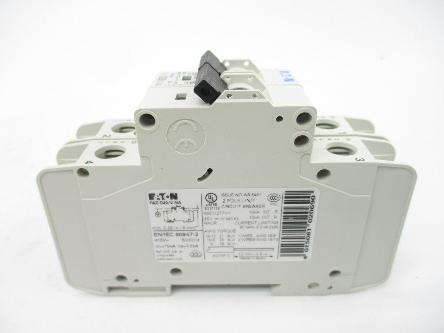 EATON FAZ-D30/2-NA 102193 277VAC 30A NSMP