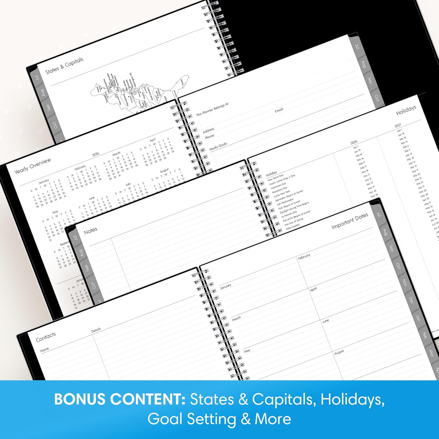 2026-2027 Weekly & Monthly Academic Planner, 8.5″x11″, Enterprise | July 2026 –