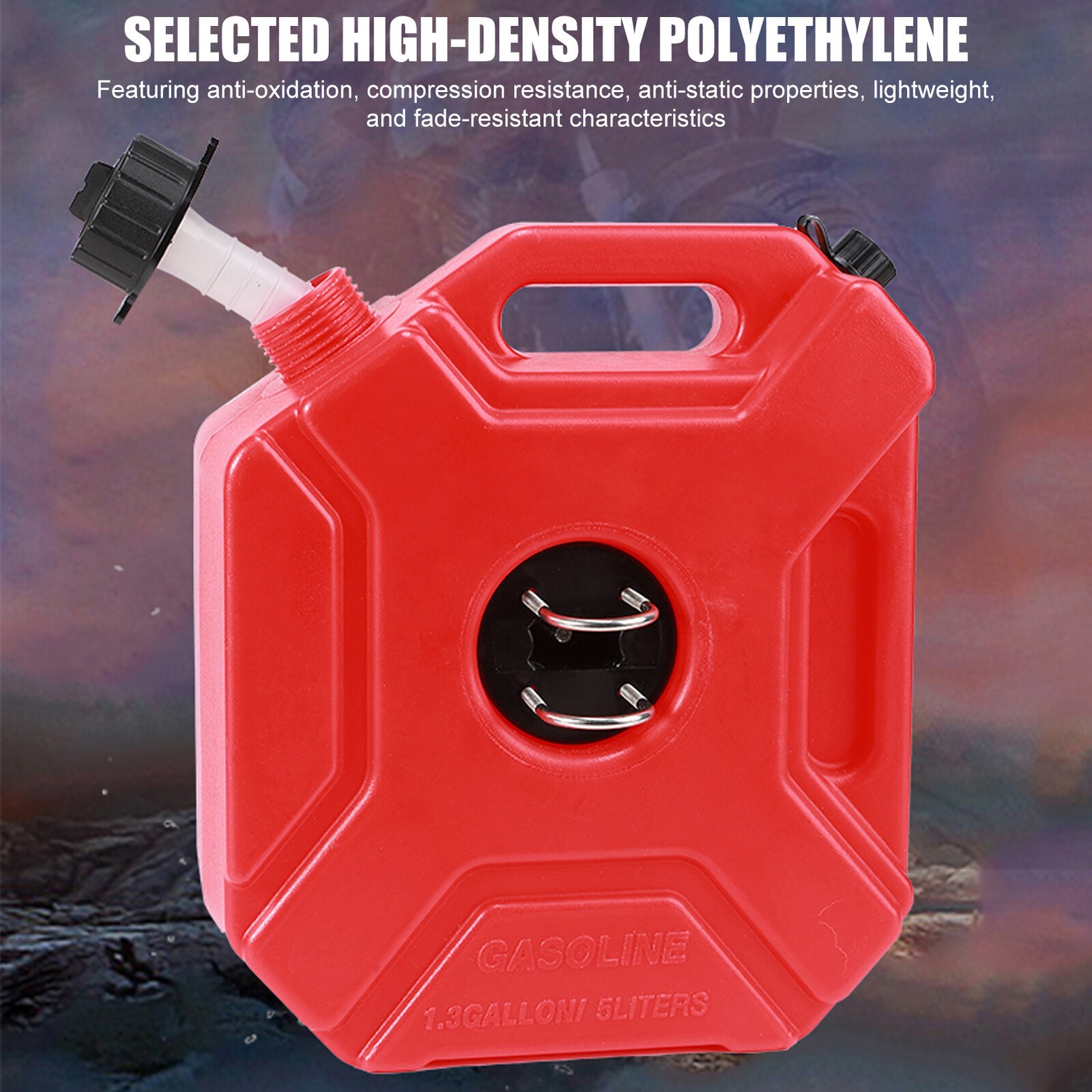 2X 5L Gas Fuel Tank Gas Can Oil Storage Can Fr ATV UTV Gokart Motorcycle Car SUV