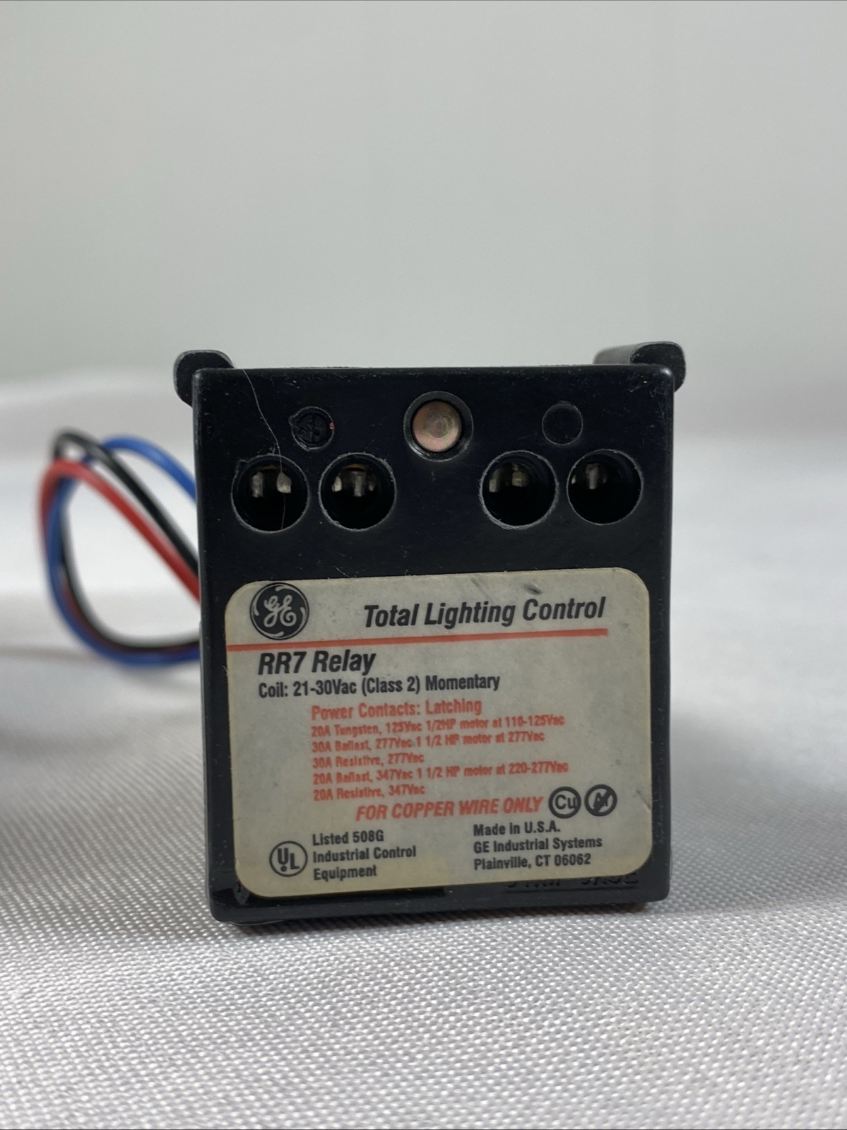 GE RR7P RR7 Remote Control Relay 21-30V AC