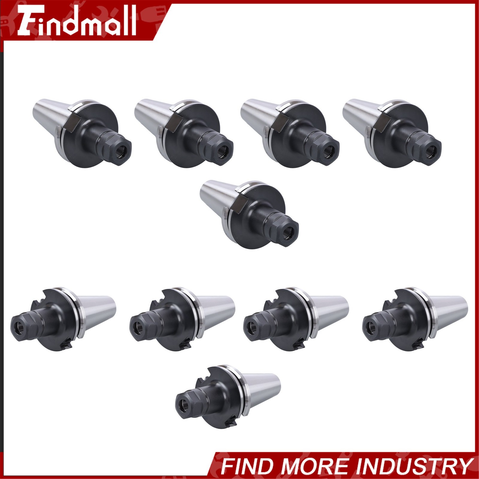 Findmall 10× CAT40-ER16 Collet Chuck 70mm 2.76″ G2.5 20000RPM CNC Milling Tool