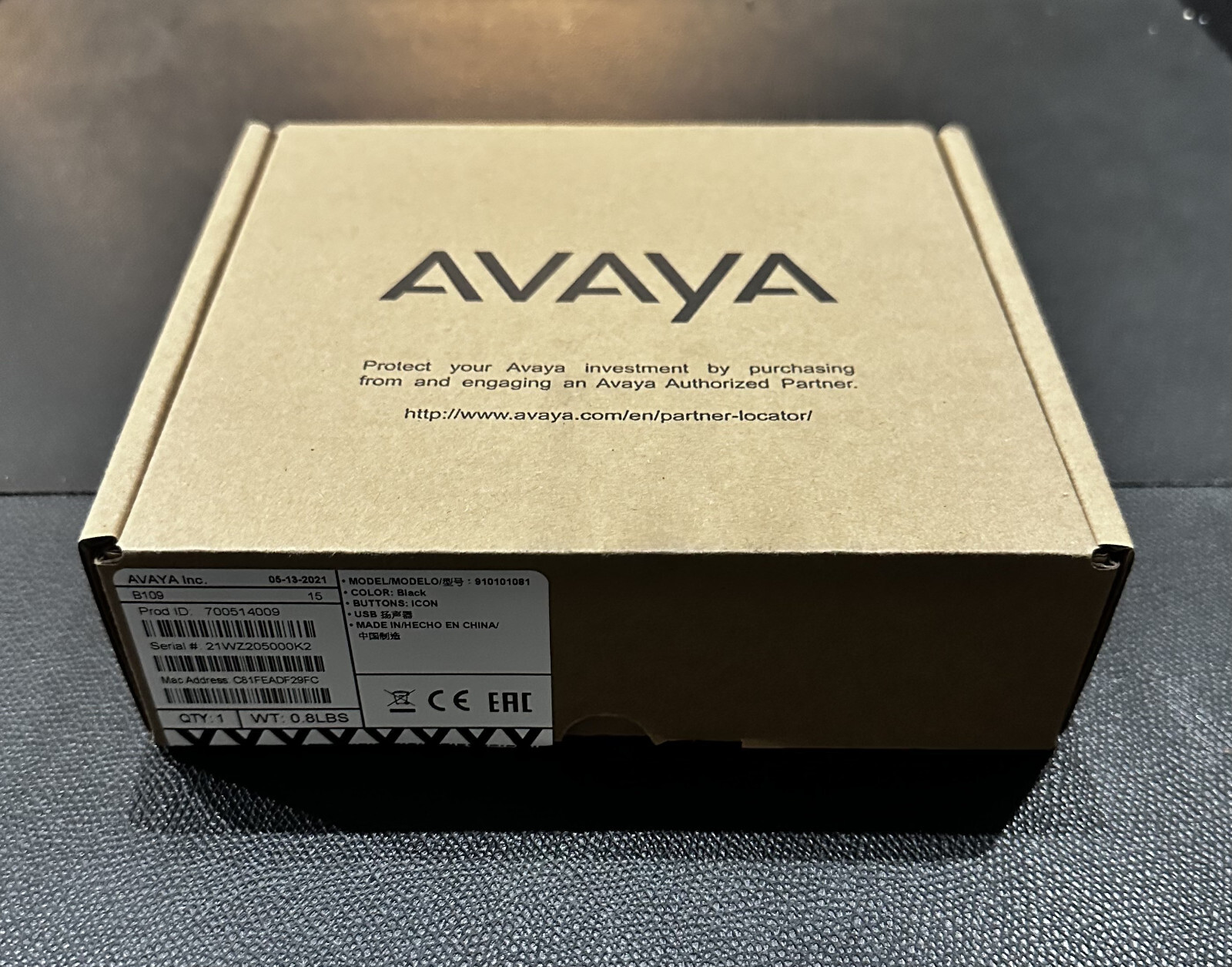 AVAYA B109 700514009 BLUETOOTH USB PORTABLE CONFERENCE SPEAKER NEW SEALED