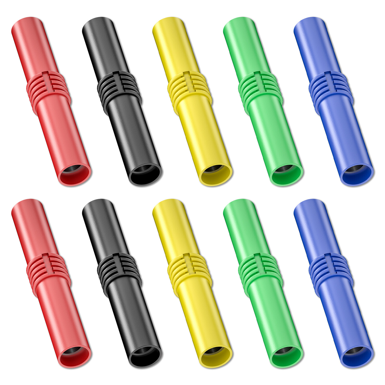 Peakelect Insulated 4mm Banana Female to Female Jack Socket Connector Adapter