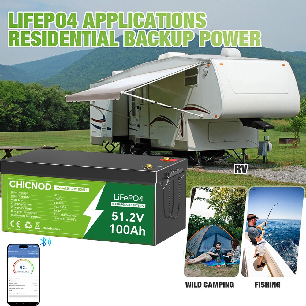 300Ah 12V LiFePO4 Lithium Battery 3840Wh Built-in BMS Deep Cycle Marine RV Solar