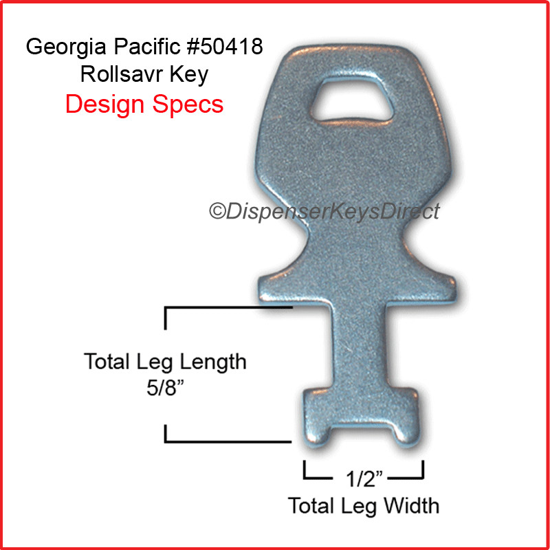 Georgia Pacific «Rollsavr» Key #50418 for Jumbo Toilet Tissue Dispensers -(6/pk)