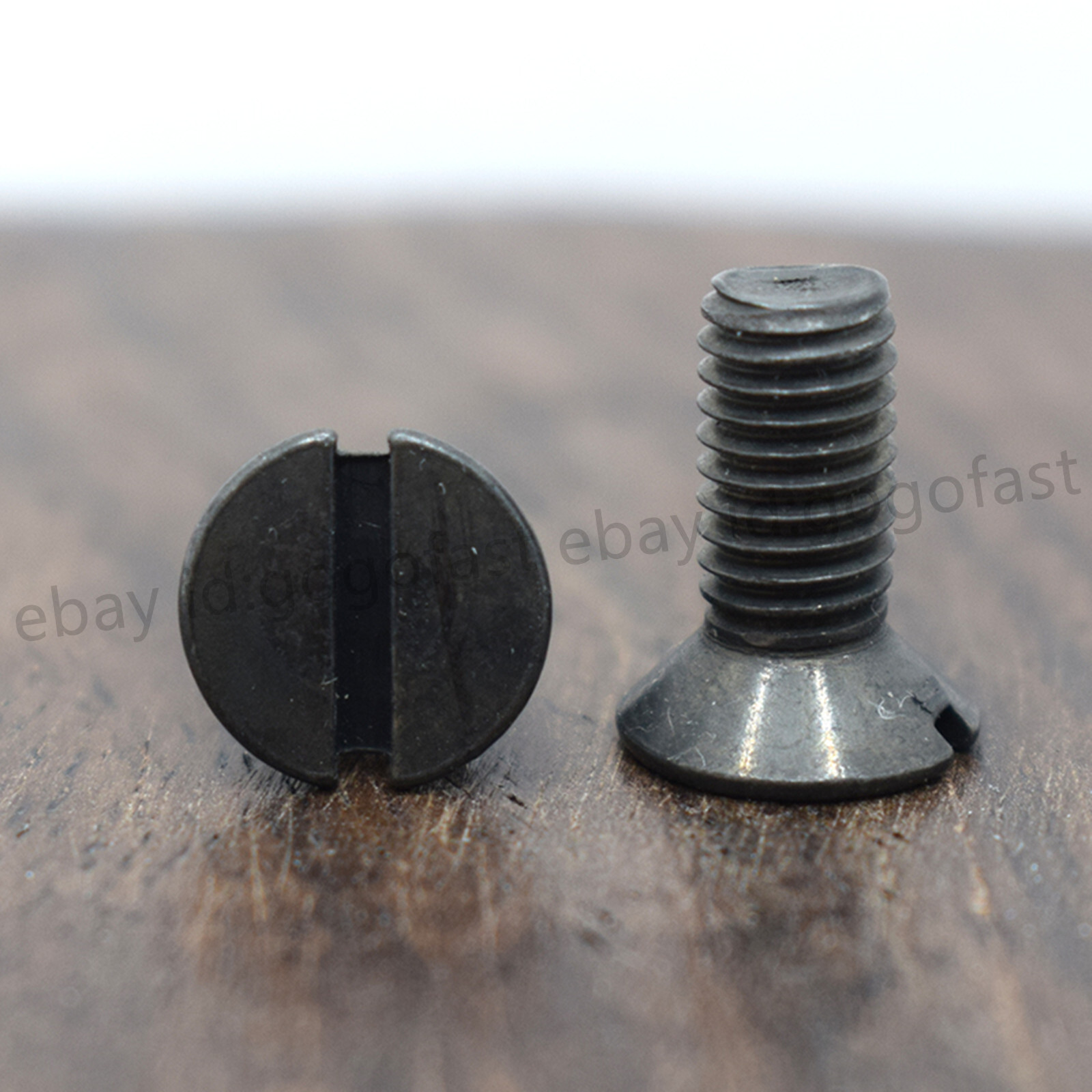Black 304 Stainless Steel Slotted Countersunk Flat Head Screws M1.6 M2 M3 M4 M5