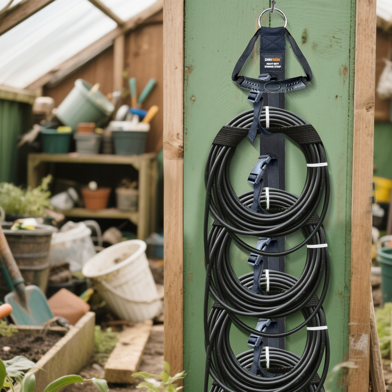 Extension Cord Organizer, 2 PCS Extension Cord Hanger with 5 Slots with gloves