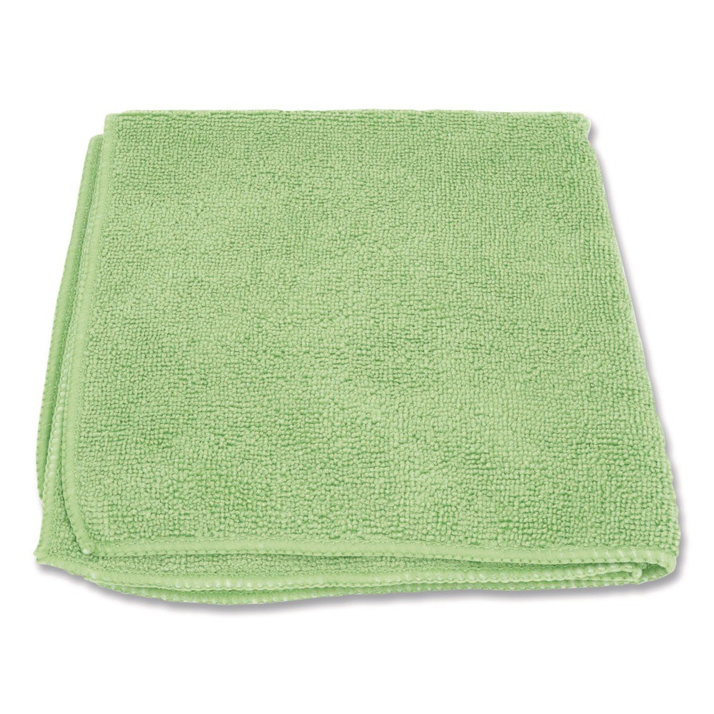 Boardwalk Microfiber Cloths, 12 x 12, Green, 12/Pack