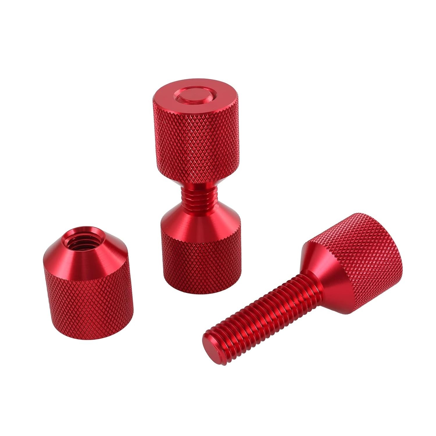 1-1/8″ Two Hole Flange Alignment Pin Set with Anodized Oxide Finish, 2 PCS Red