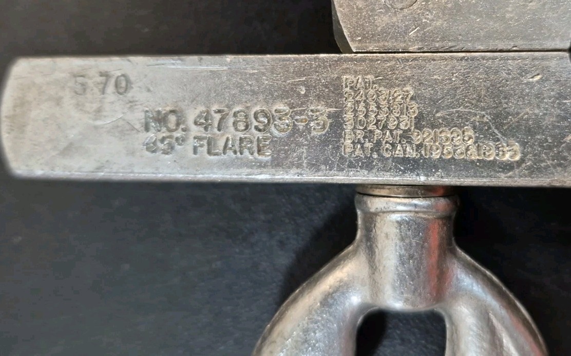 Imperial No. 375-FS Wide-Range Flaring Tool Kit. 47893-2 47893-3 & 45° Flare