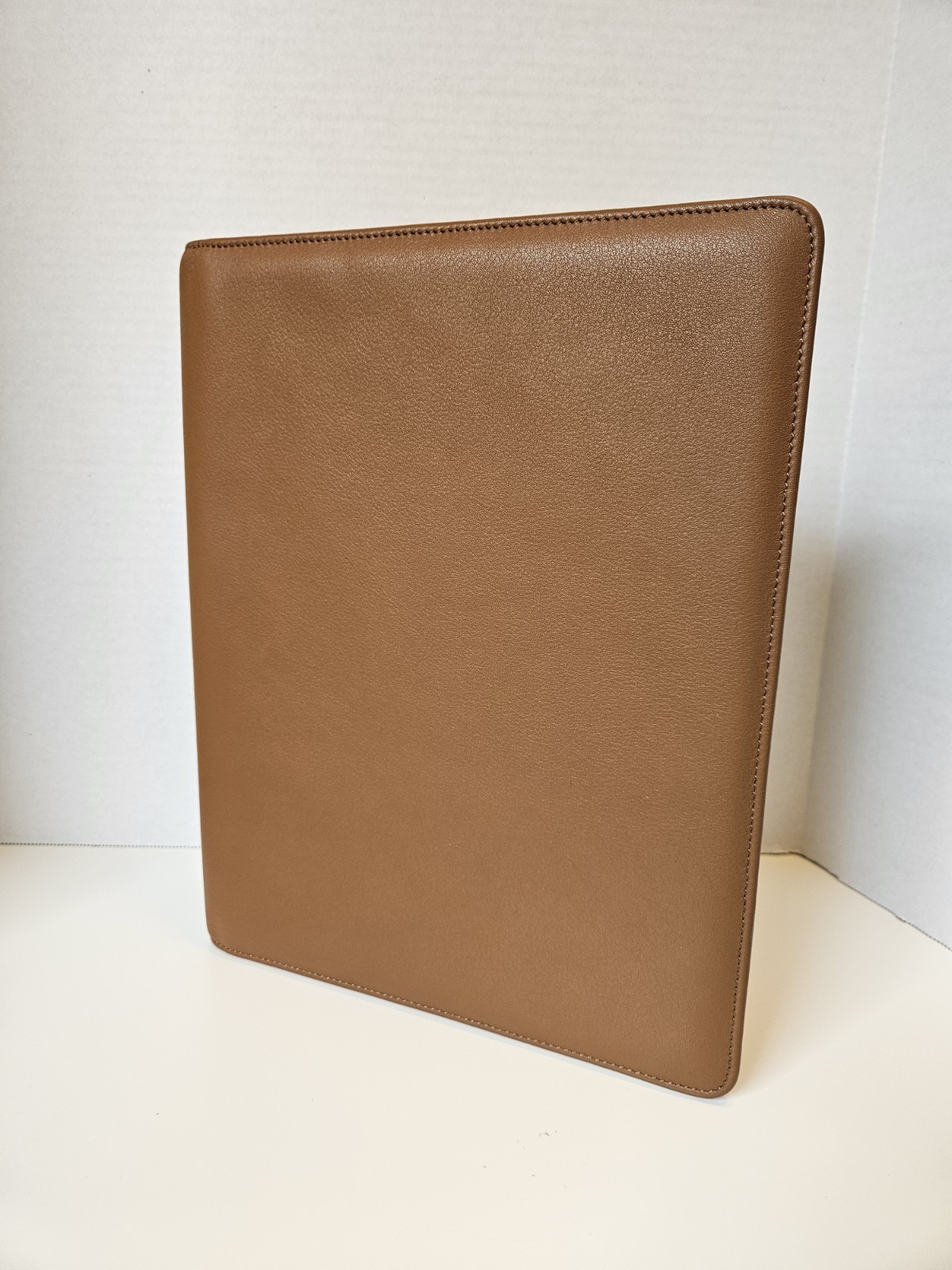 NEW LEATHEROLOGY Cognac Brown Padfolio Full Grain Leather Professional Organizer