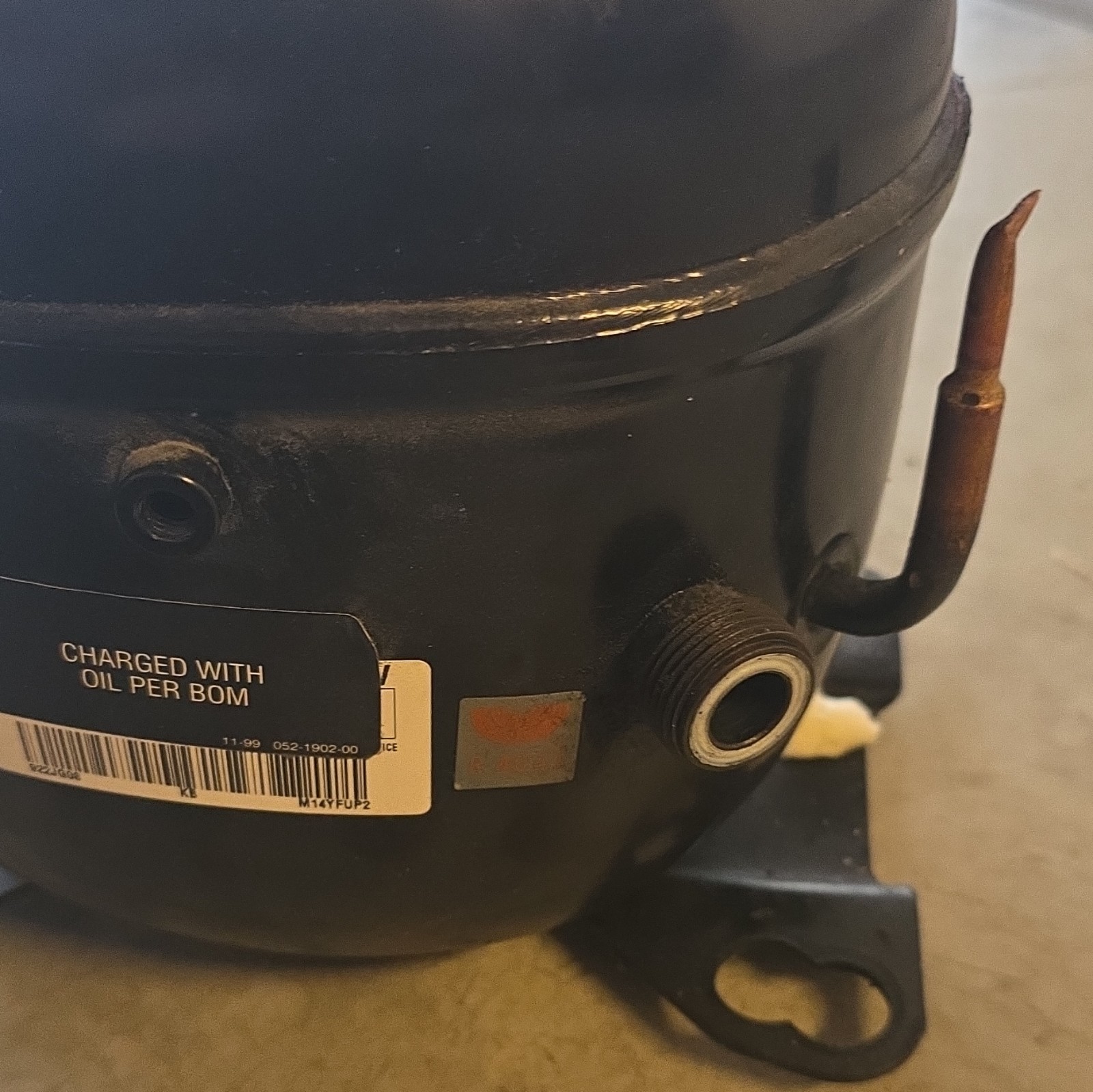 Copeland Hermetic Compressor RST45C1E-IAA-108 115V 1 Phase R404A