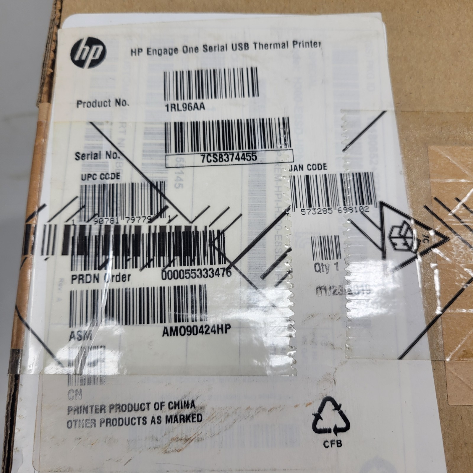 HP Engage One H300-E8SD-HPN0 203dpi Thermal Receipt Printer For POS
