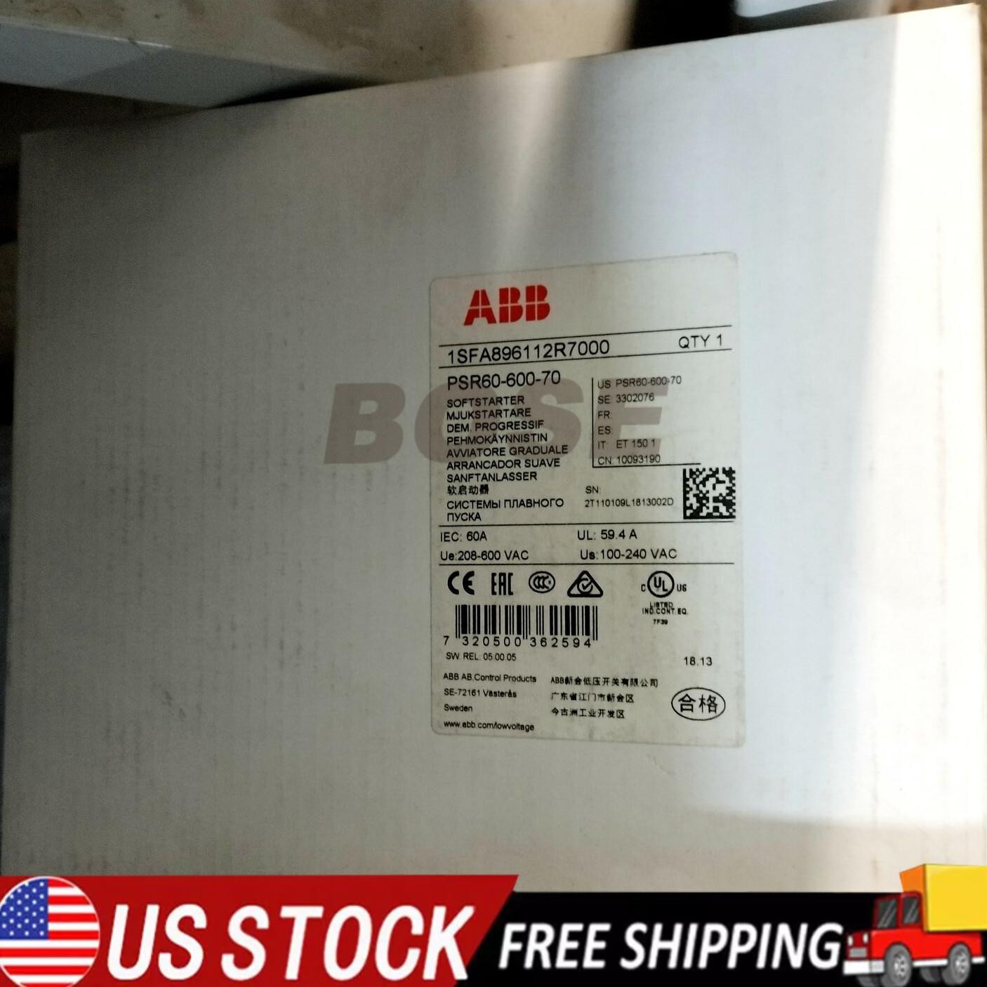 ABB PSR60-600-70 ABB Soft Starter PSR60-600-70 Brand New Fast Shipping 1pcs