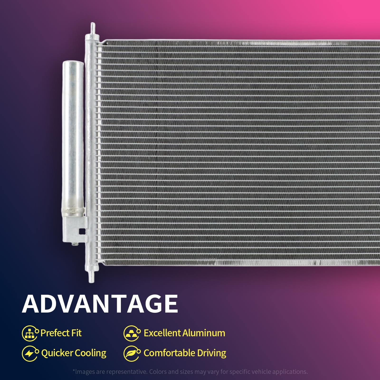 Readair Air Conditioning A/C Condenser Compatible Honda Civic 1.5L 1.8L 2.4L