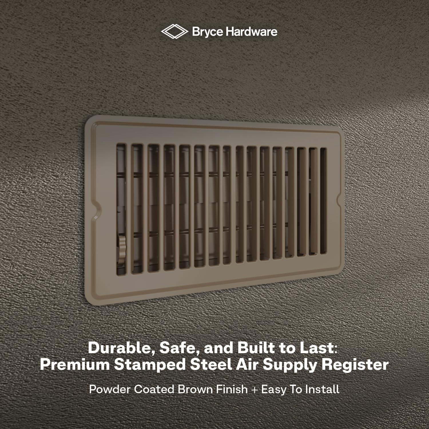 Floor Register 4×8 Inches, Heavy Duty Walkable Steel Floor Vents, Ease Adjust…