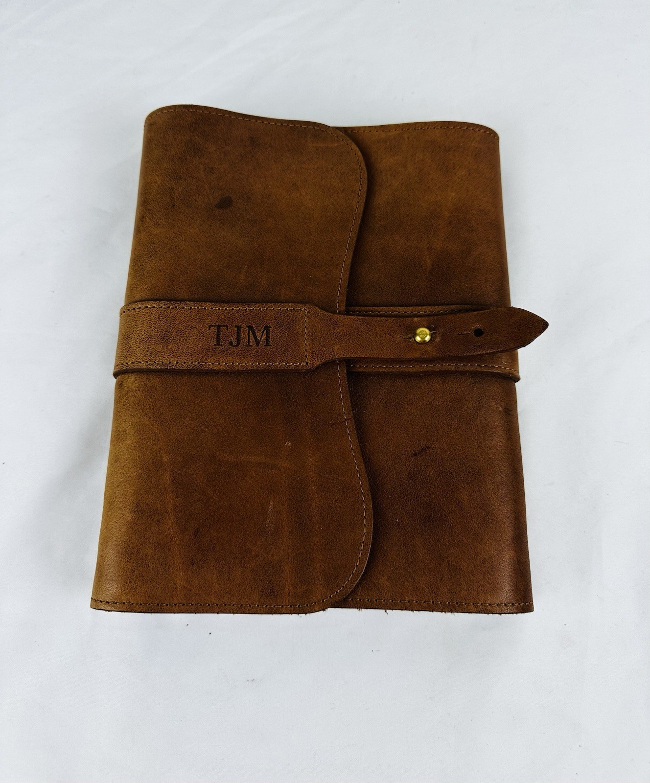 Colonel Littleton No. 9 Leather Journal Vintage Brown – Personalized “TJM”