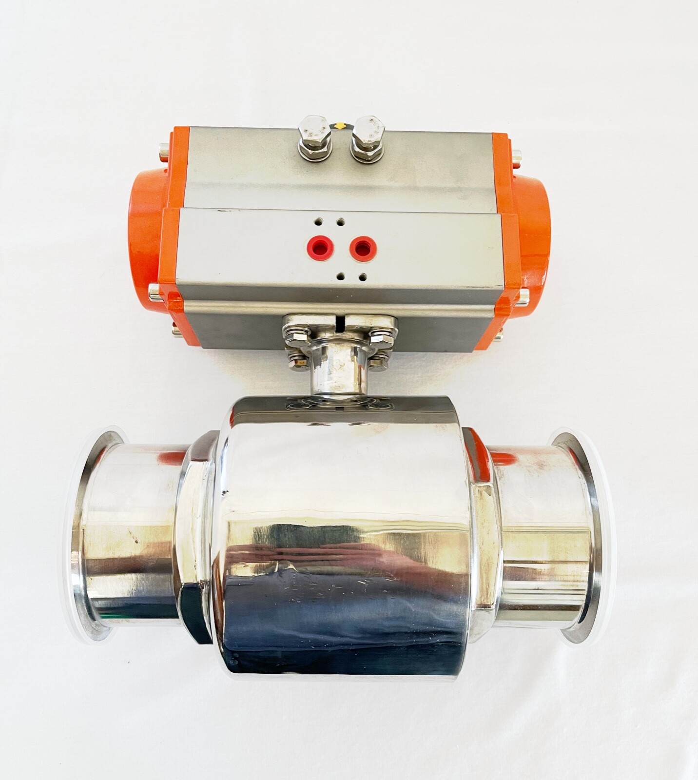 COVNA 4» Sanitary Pneumatic Ball Valve Tri-Clamp Quick Ferrule SS304 2-Way