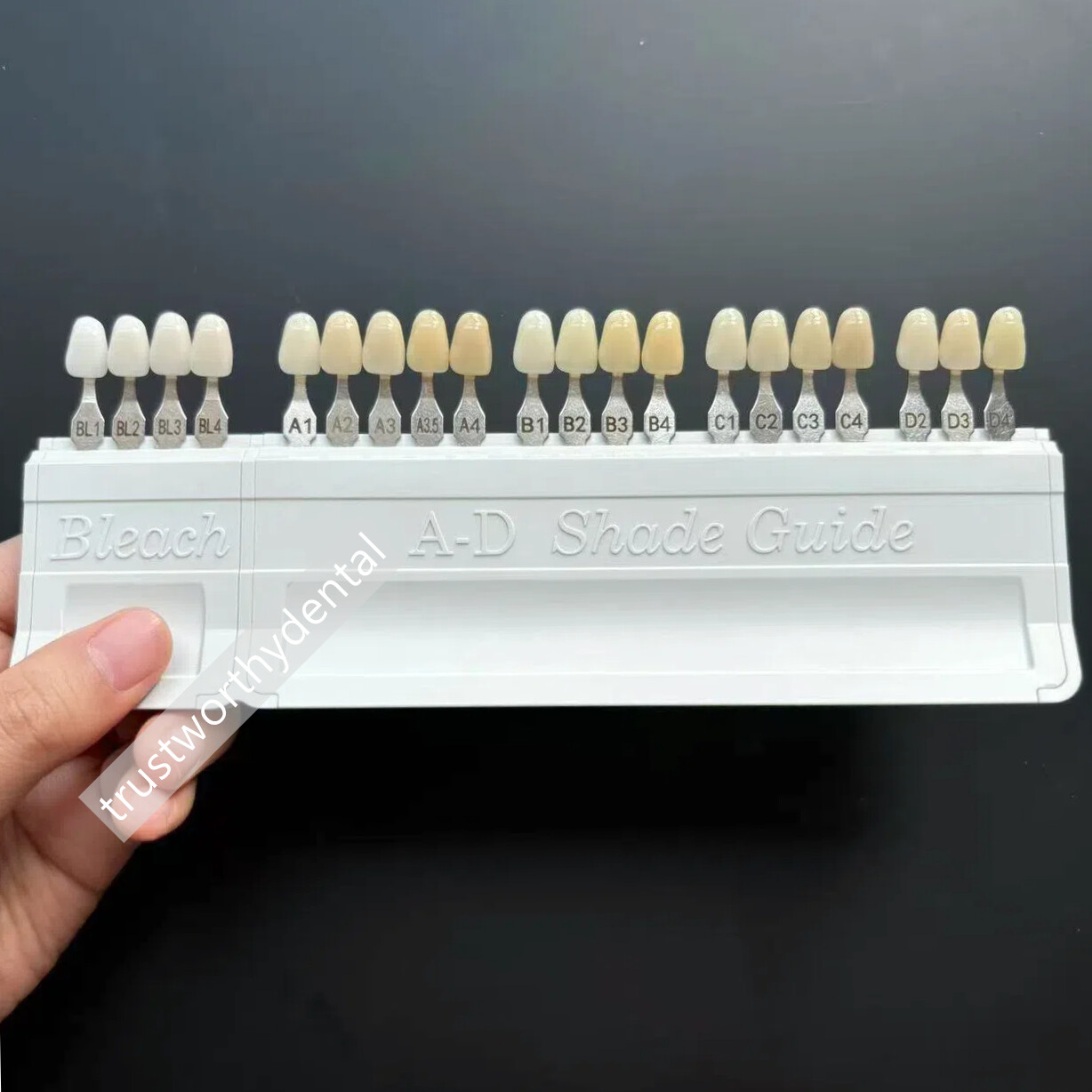 Dental 16 A–D Shade Guide 4 Bleach Shades Bleach Classical Based Vita 20Shades