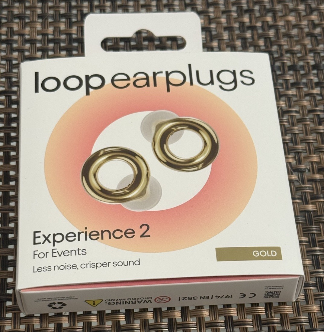 Loop Experience 2 – Gold and Black (2 Pack) Earplugs For Couple -Silicone- Nib