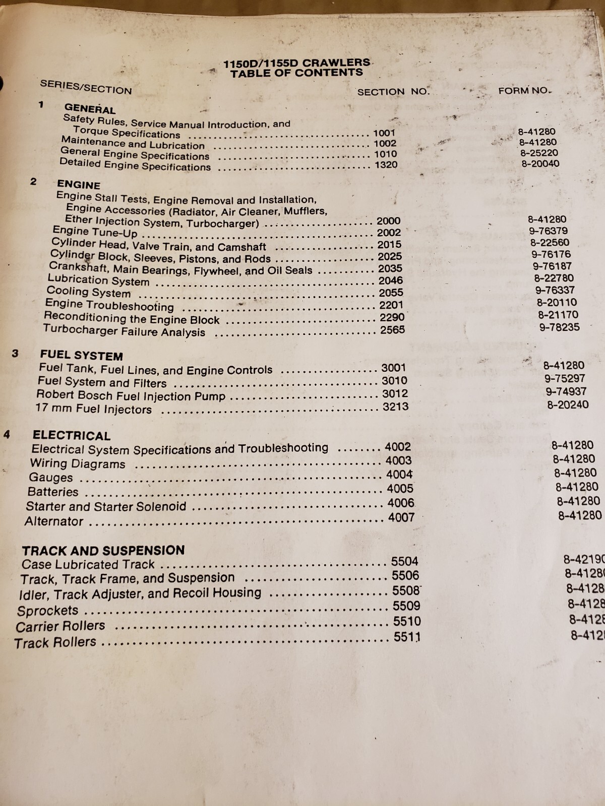 Case 1150D 1155D Crawler Bull Dozer Loader Service Manual Repair Shop Book (X)