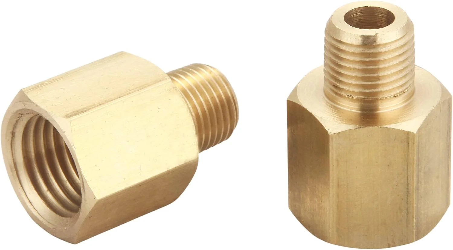 3/8″ NPT Female to 1/4″ NPT Male Brass Pipe Fitting Reducer Adapter, 2 PCS | Thr