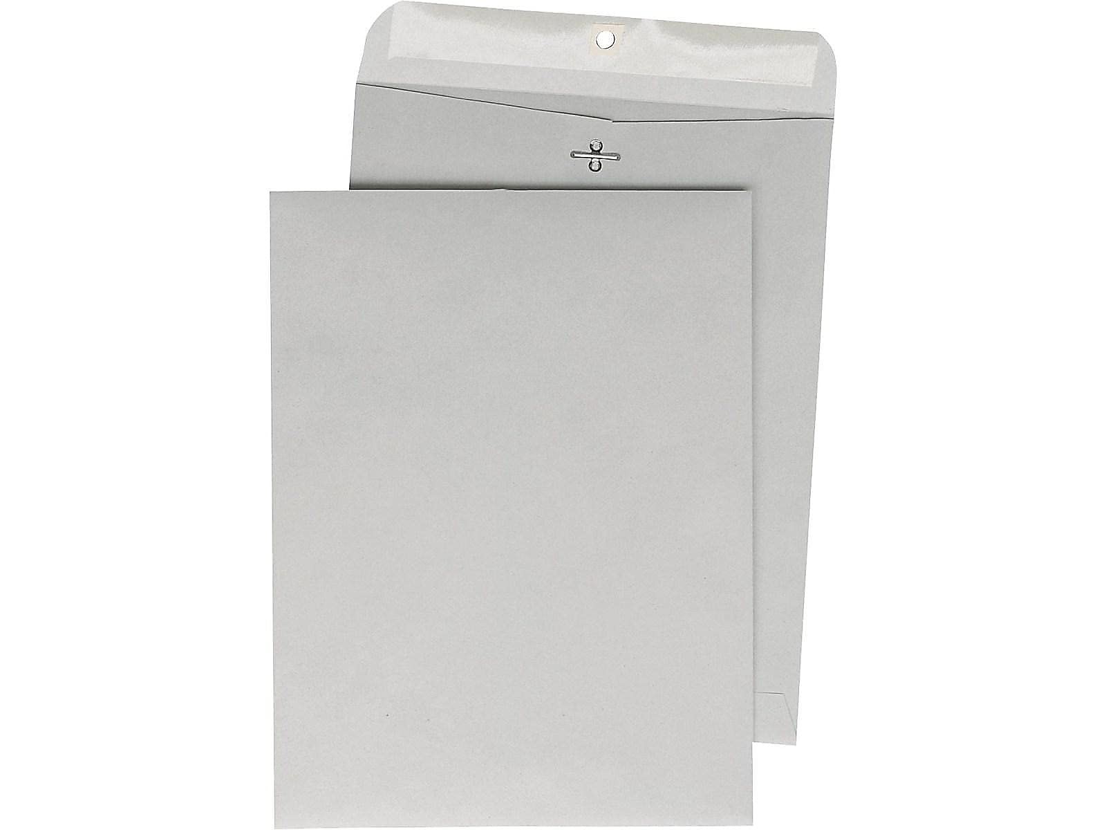 Park 38610 Clasp Envelope, 12 x 15 1/2, 28lb, Executive Gray, 100/Box