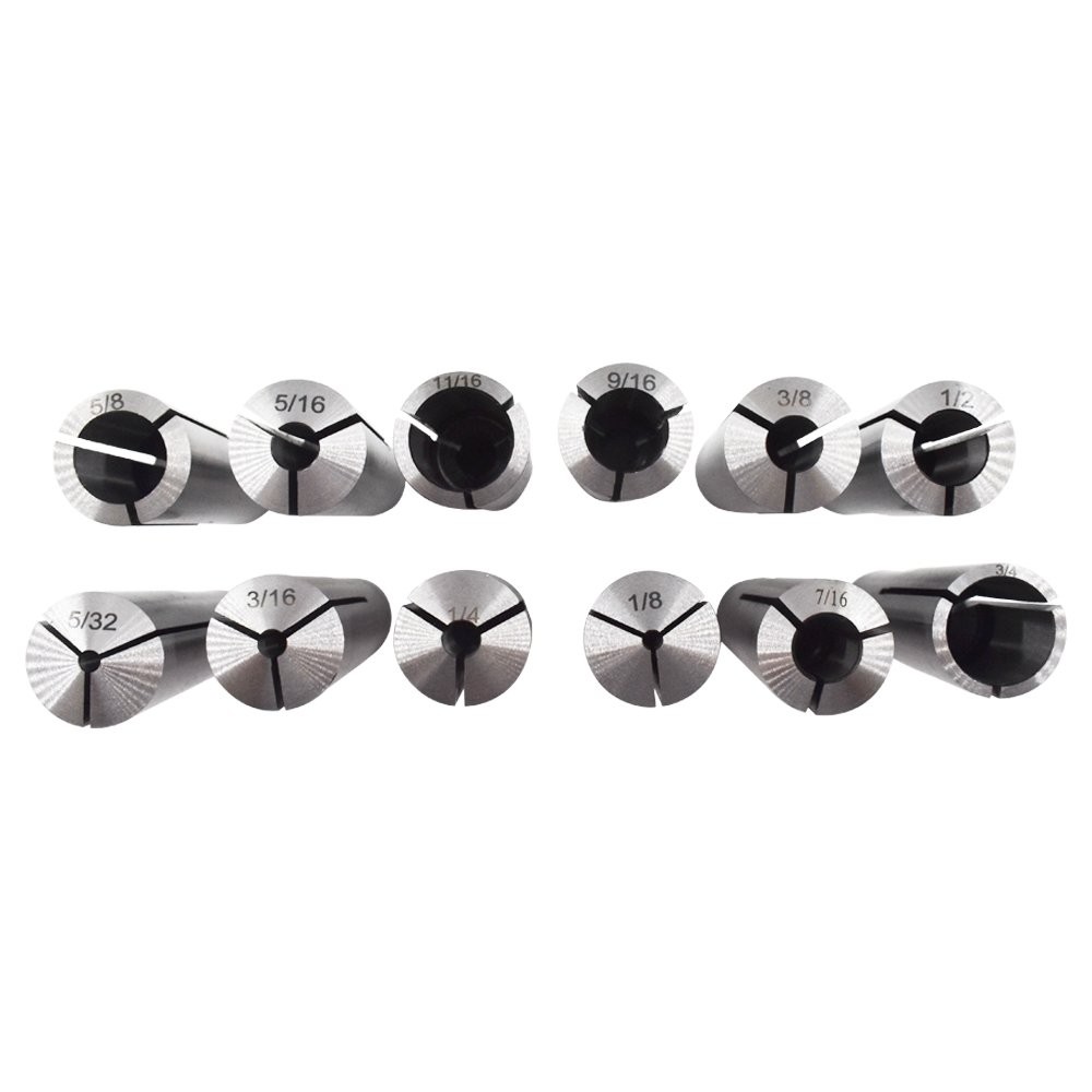 12 Pcs #3 Morse Taper Collet Set 1/8″ – 3/4″ 3MT MT3 3/16 1/4 3/8 1/2 5/8 Chuck