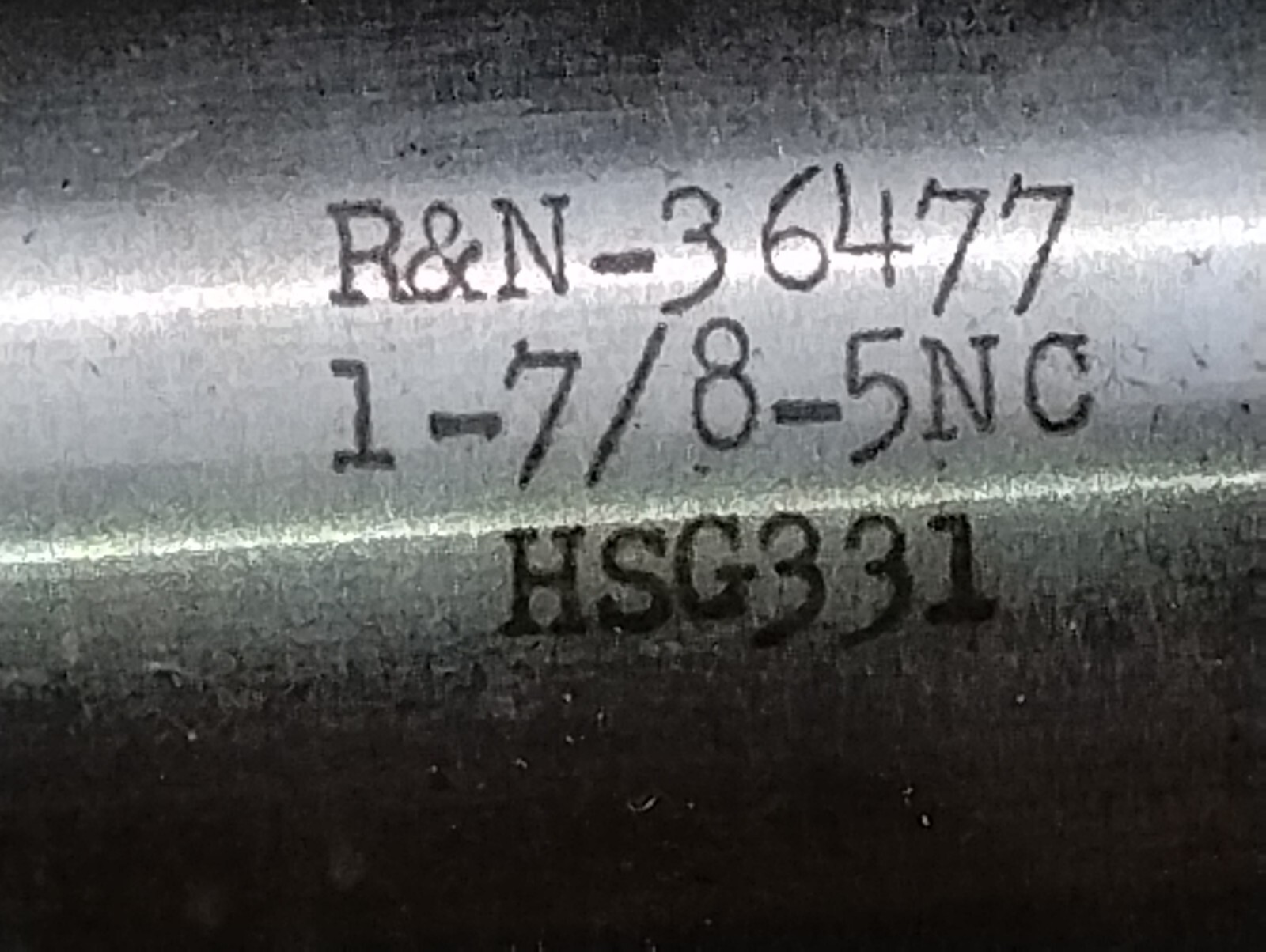 R&N- 36477 , NOS 1-7/8″ 5 Tpi NC, Right Handed Tap , Taper , HSG331, 7.5″ Long