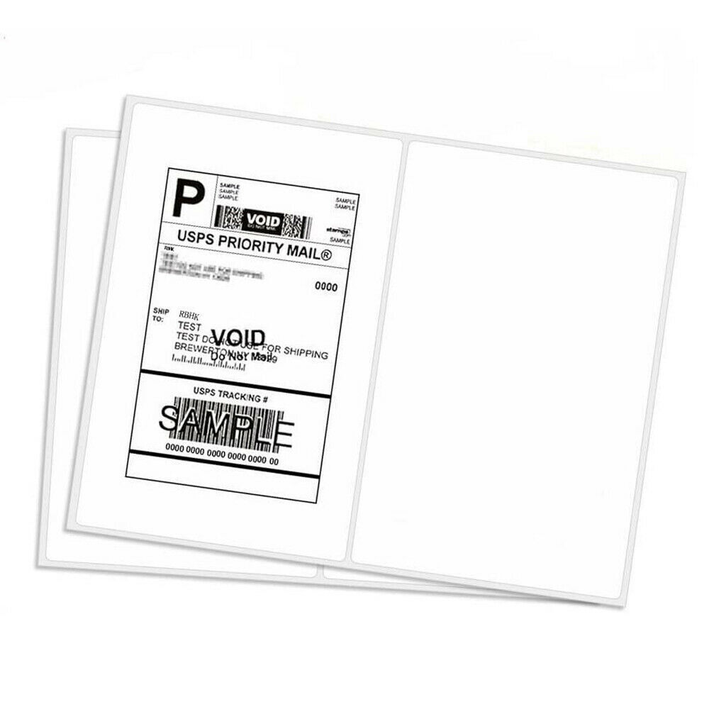 200-10000 Premium 8.5×5.5 Round Corner Shipping Labels Half Sheet Self Adhesive